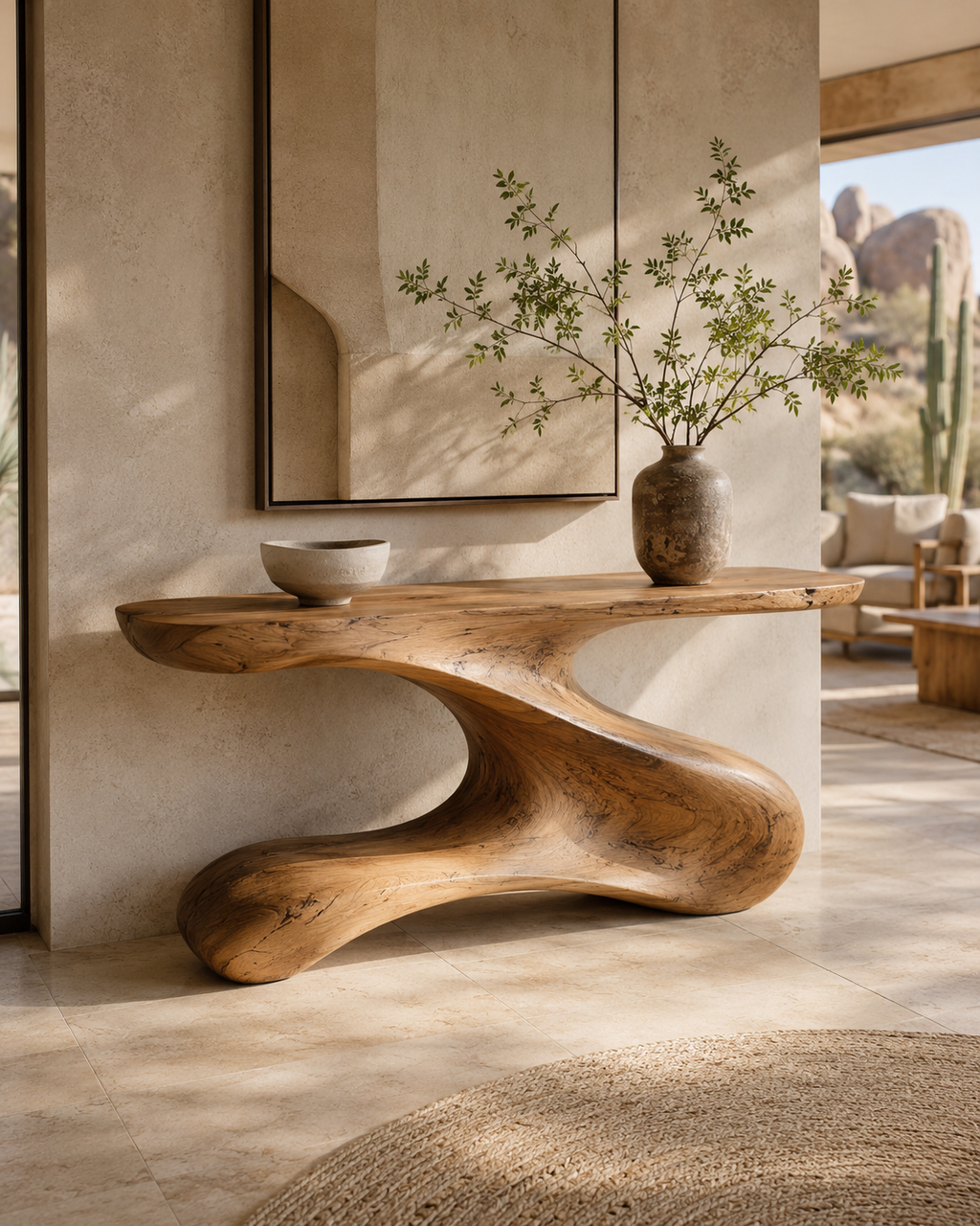 Perrin Rounded Foyer Console Table - main view