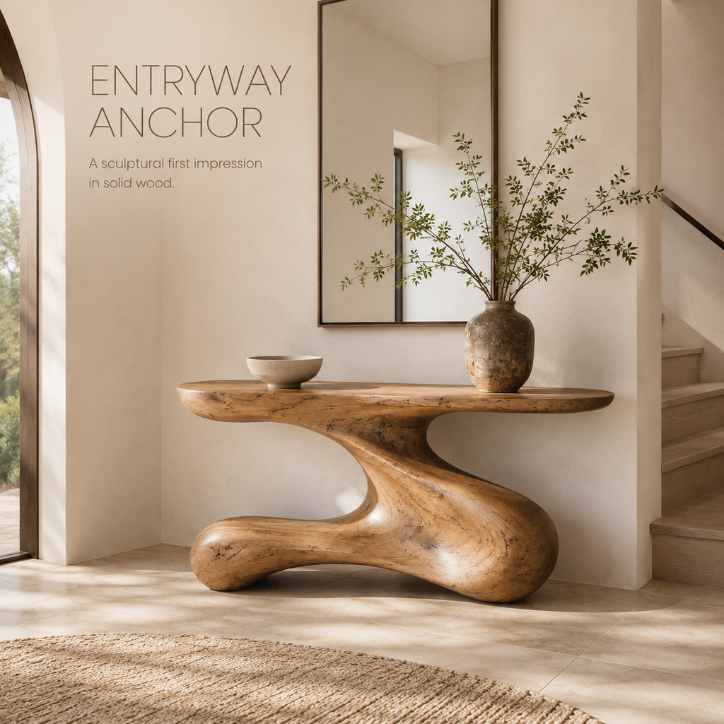 Perrin Rounded Foyer Console Table - product image 02