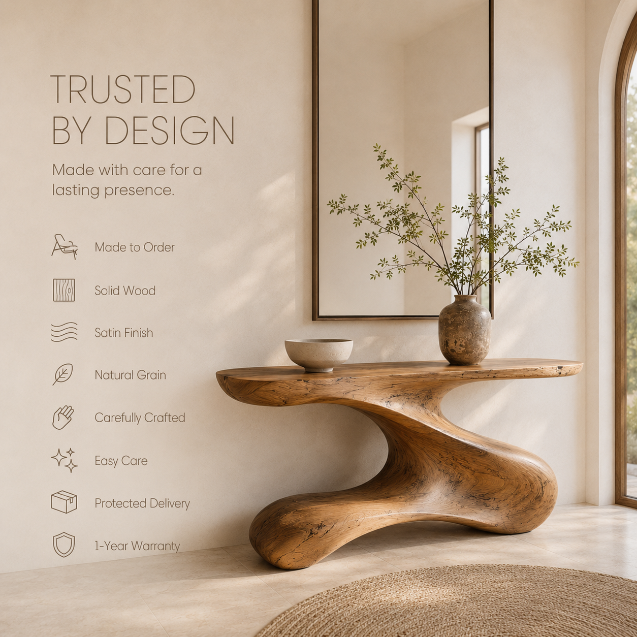 Perrin Rounded Foyer Console Table - product image 10