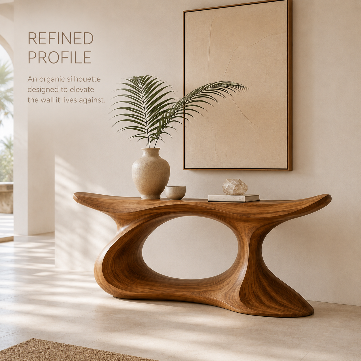 Selene Warm Walnut Console Table - product image 03