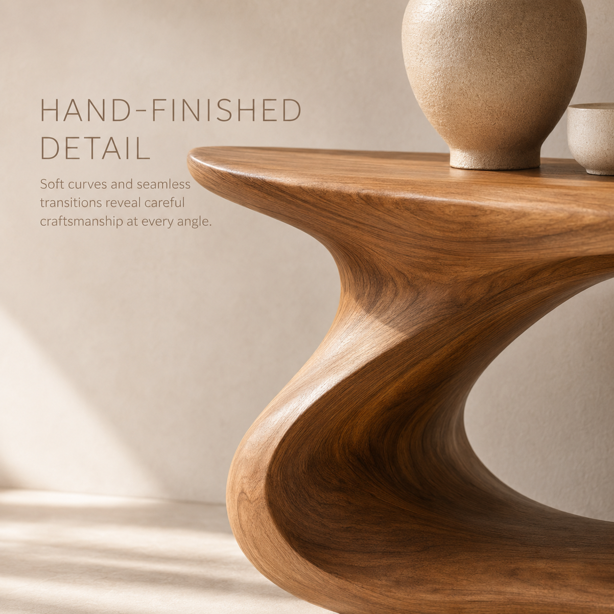 Selene Warm Walnut Console Table - product image 06