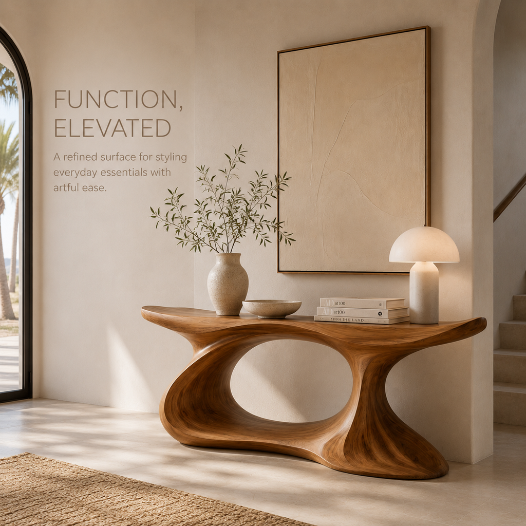 Selene Warm Walnut Console Table - product image 07