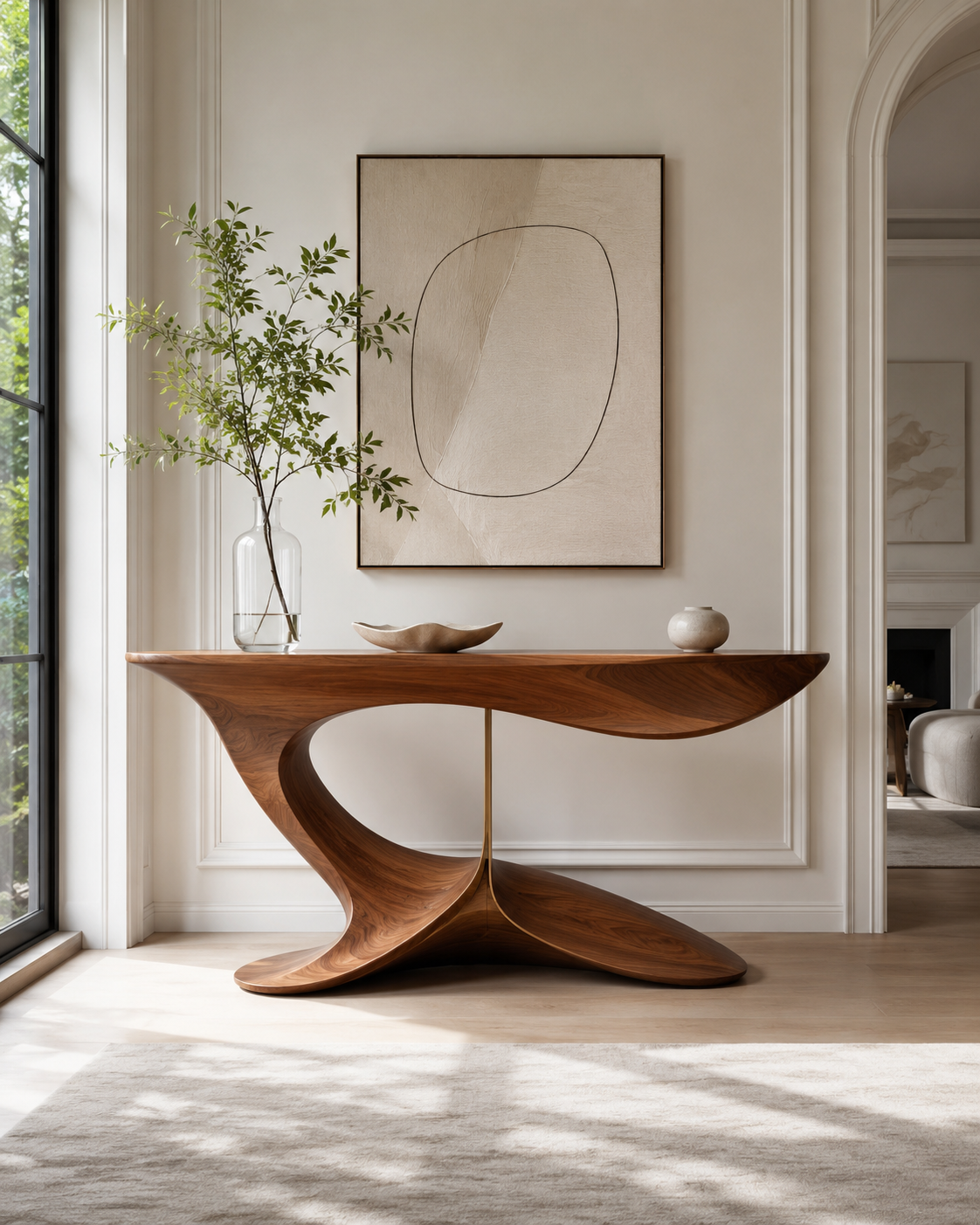 Talia Sculpted Console Table - main view