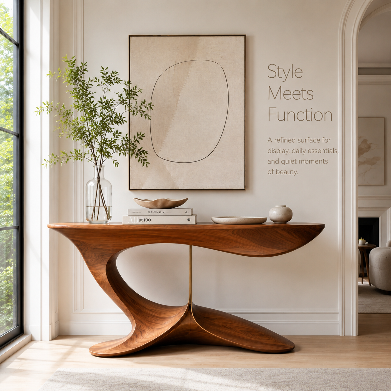 Talia Sculpted Console Table - product image 07
