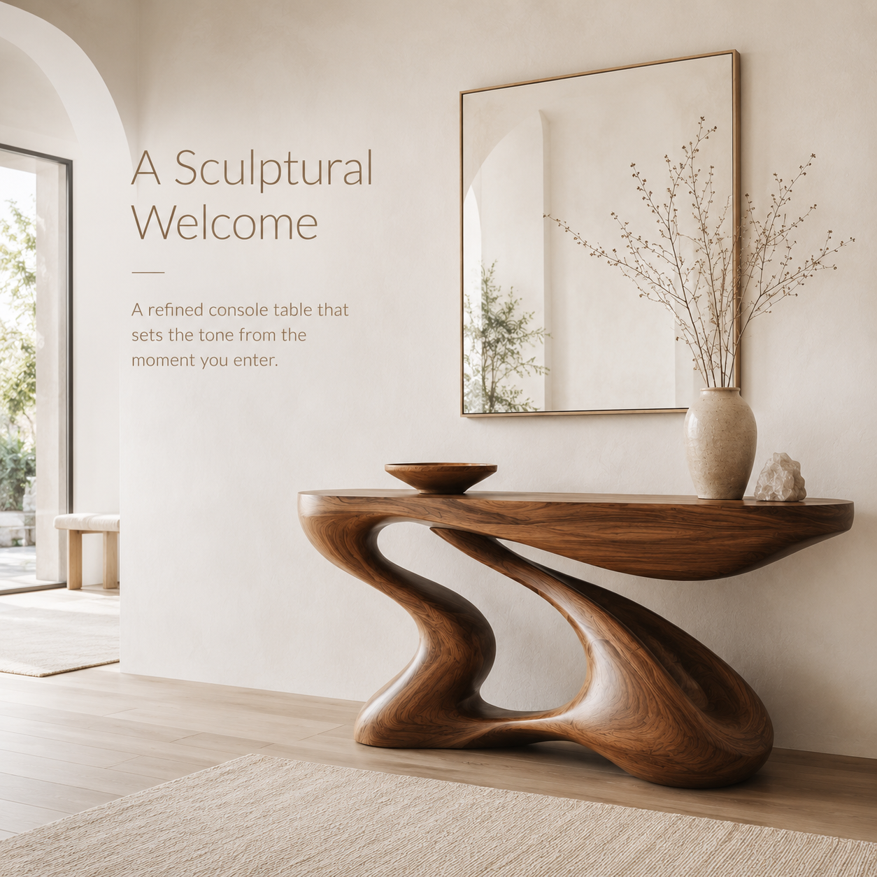 Uma Organic Entry Console Table - product image 02