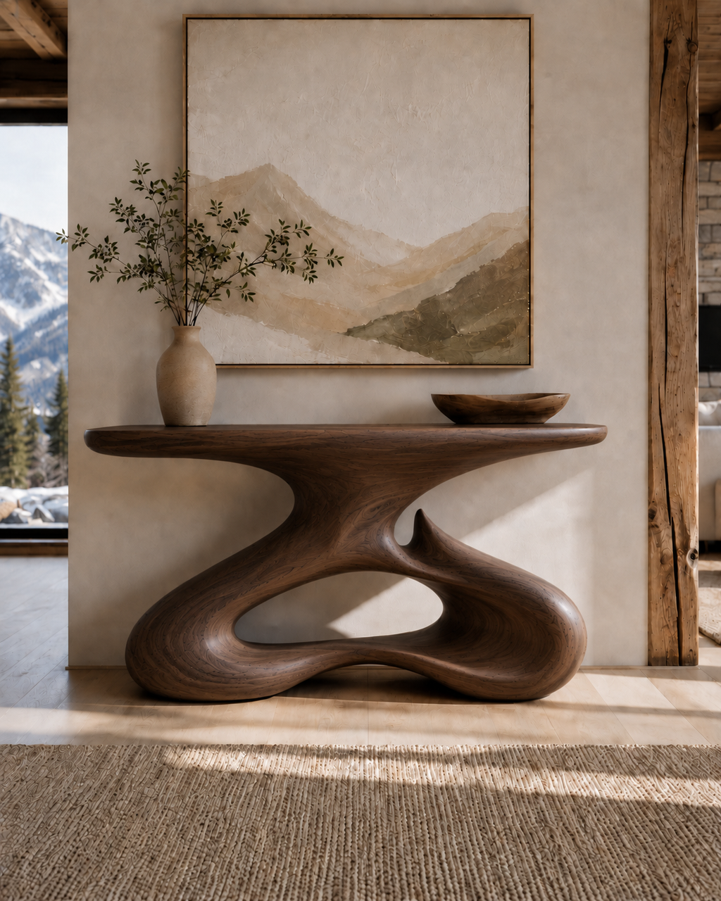 Xander Sculptural Console Table - main view
