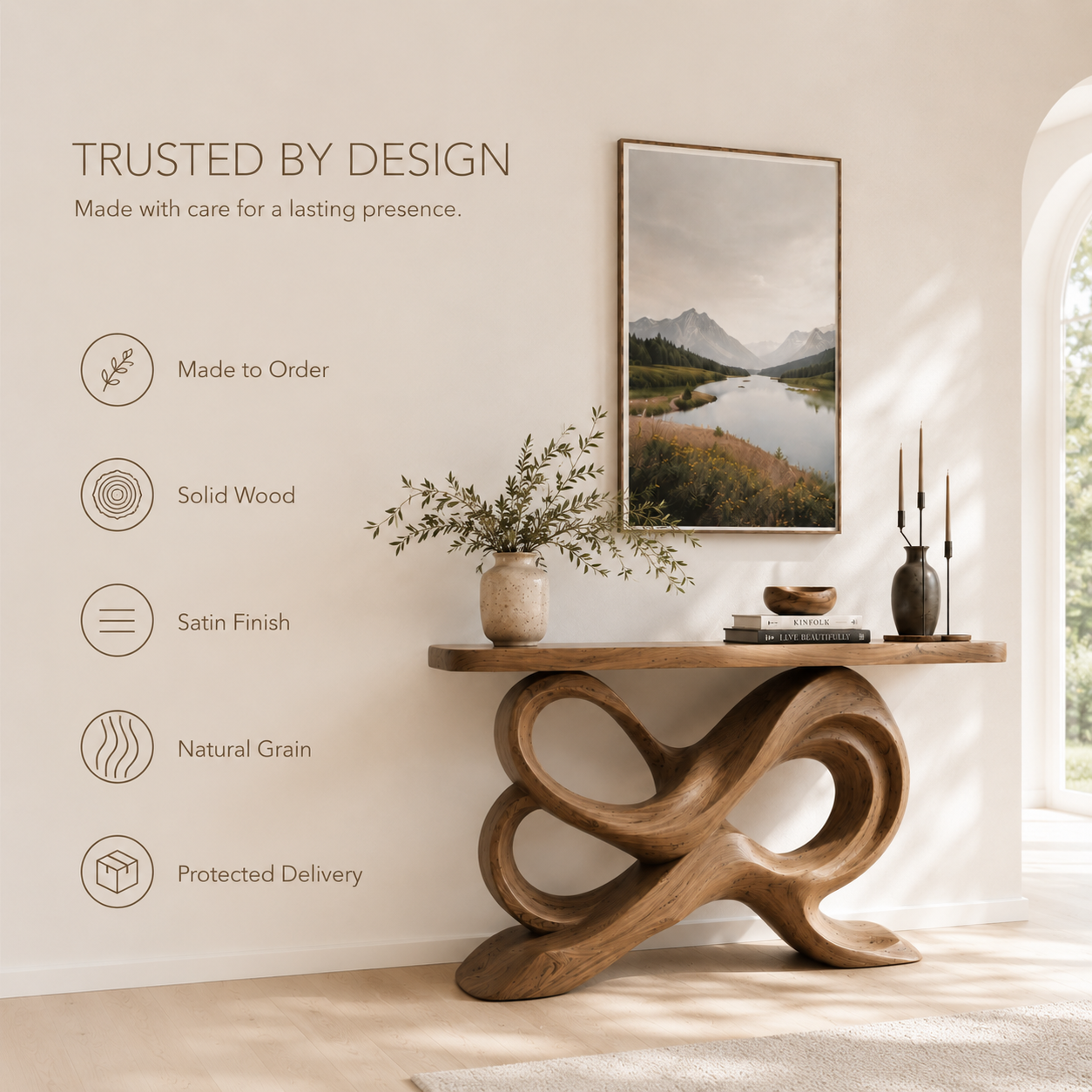 Alden Hollow Base Console Table - product image 09