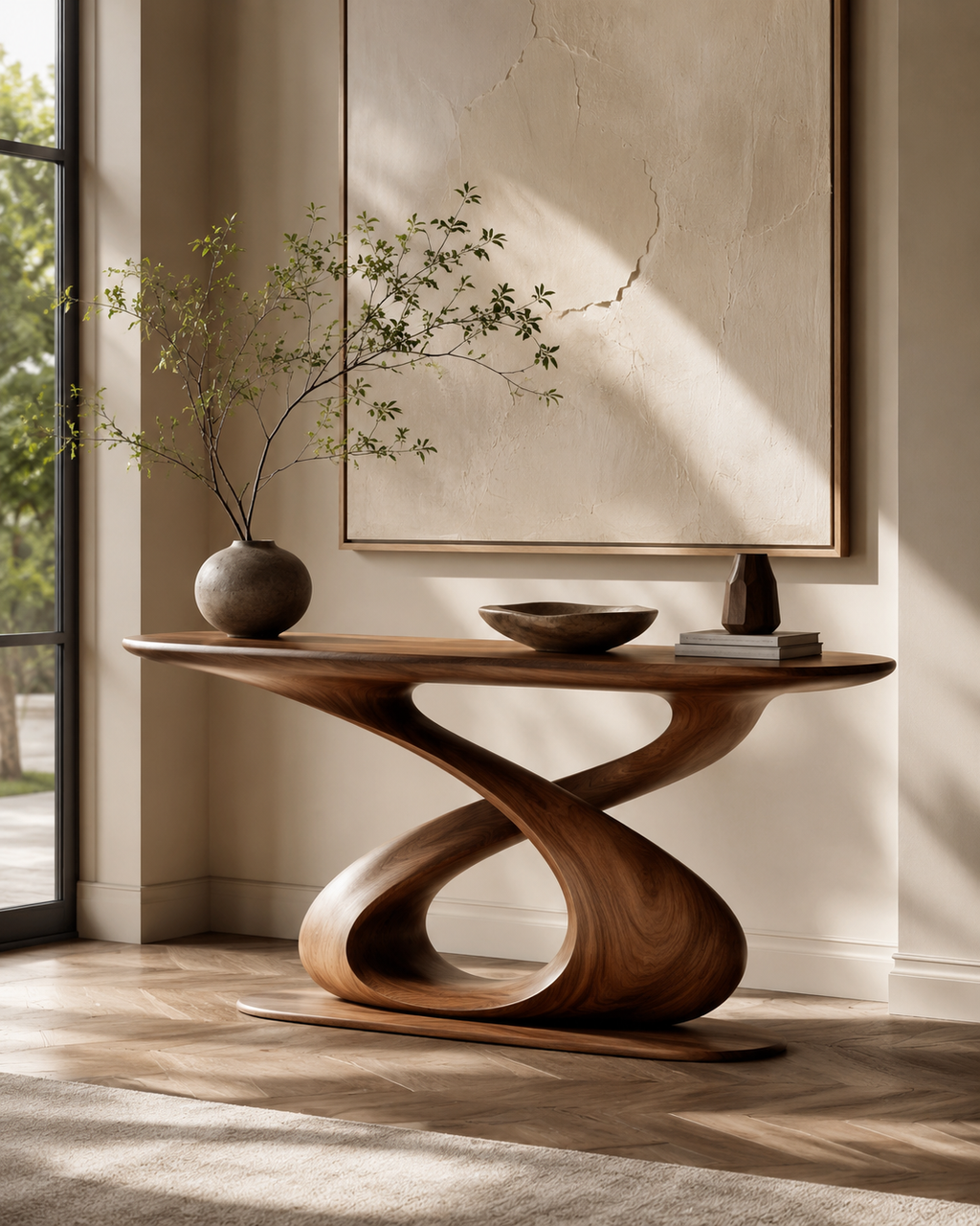 Celine Sculptural Hall Console Table - main view