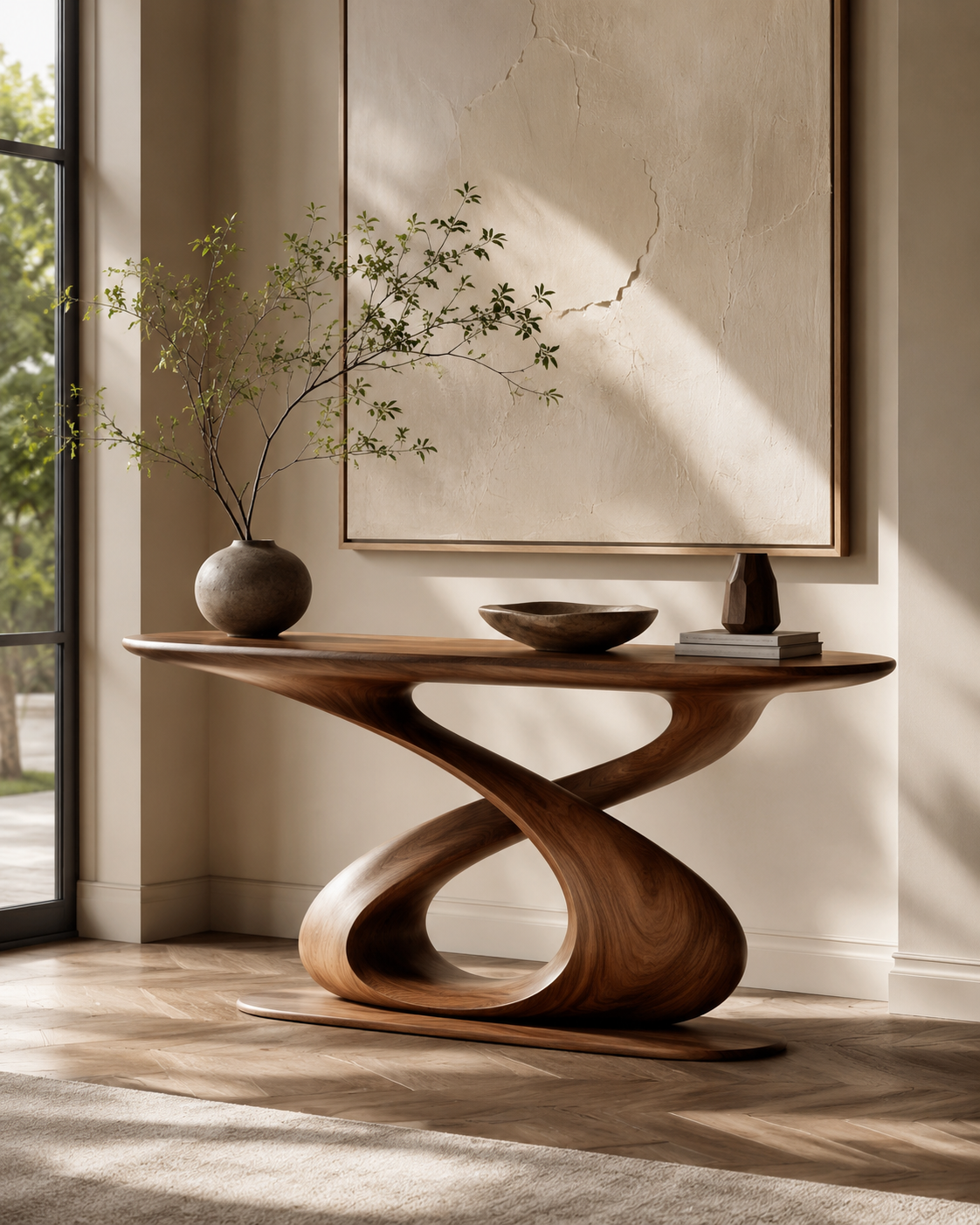 Celine Sculptural Hall Console Table - main view