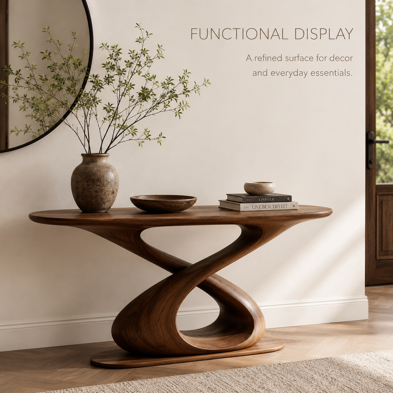 Celine Sculptural Hall Console Table - product image 08