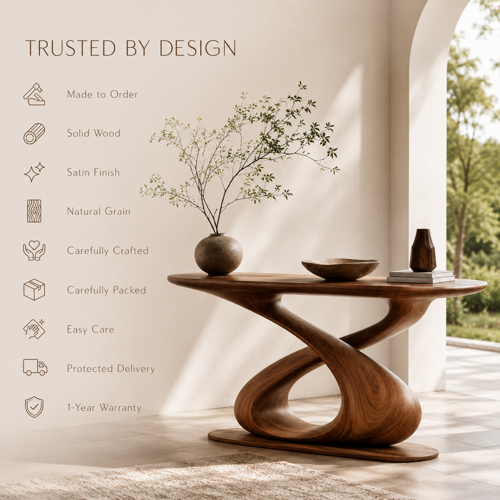 Celine Sculptural Hall Console Table - product image 10