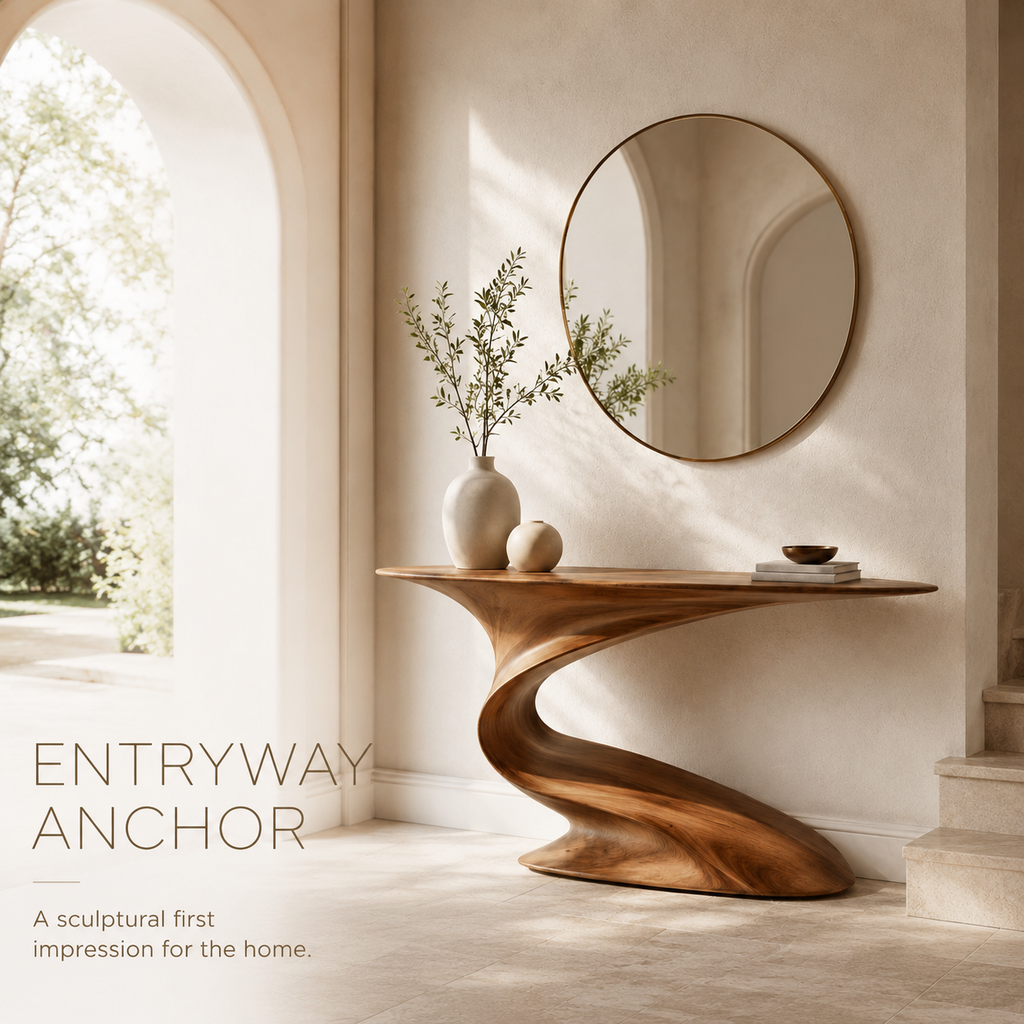 Dune Organic Wood Console Table - product image 02