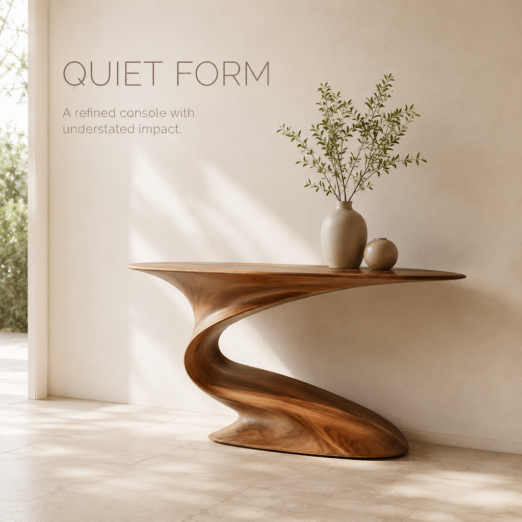 Dune Organic Wood Console Table - product image 03