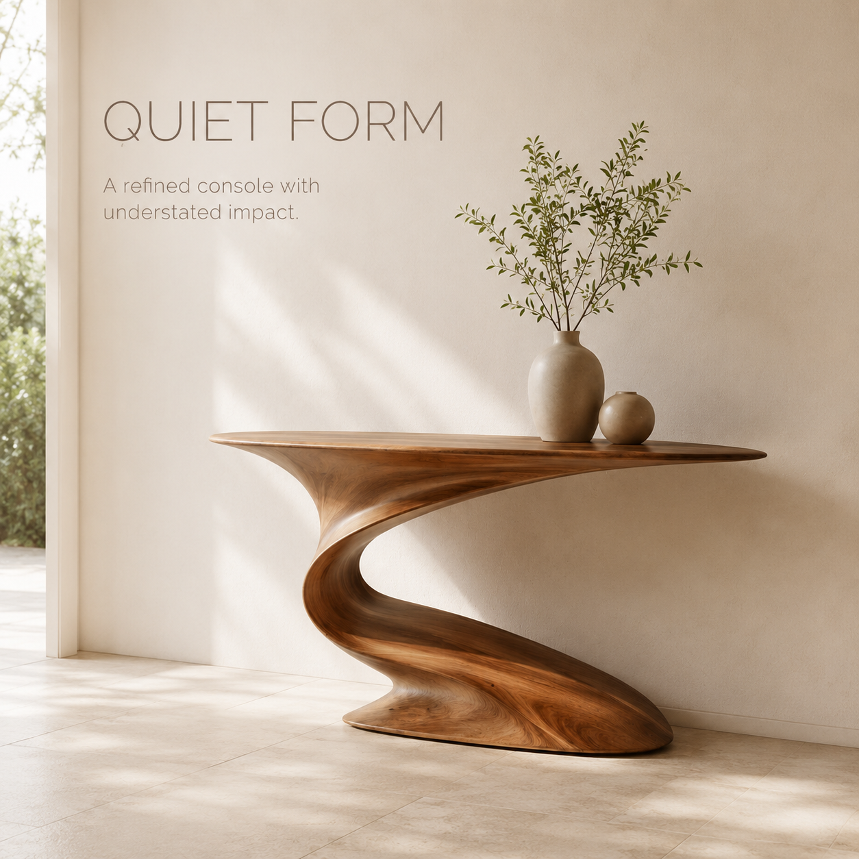 Dune Organic Wood Console Table - product image 03