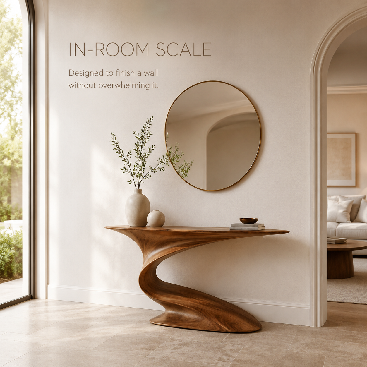 Dune Organic Wood Console Table - product image 04