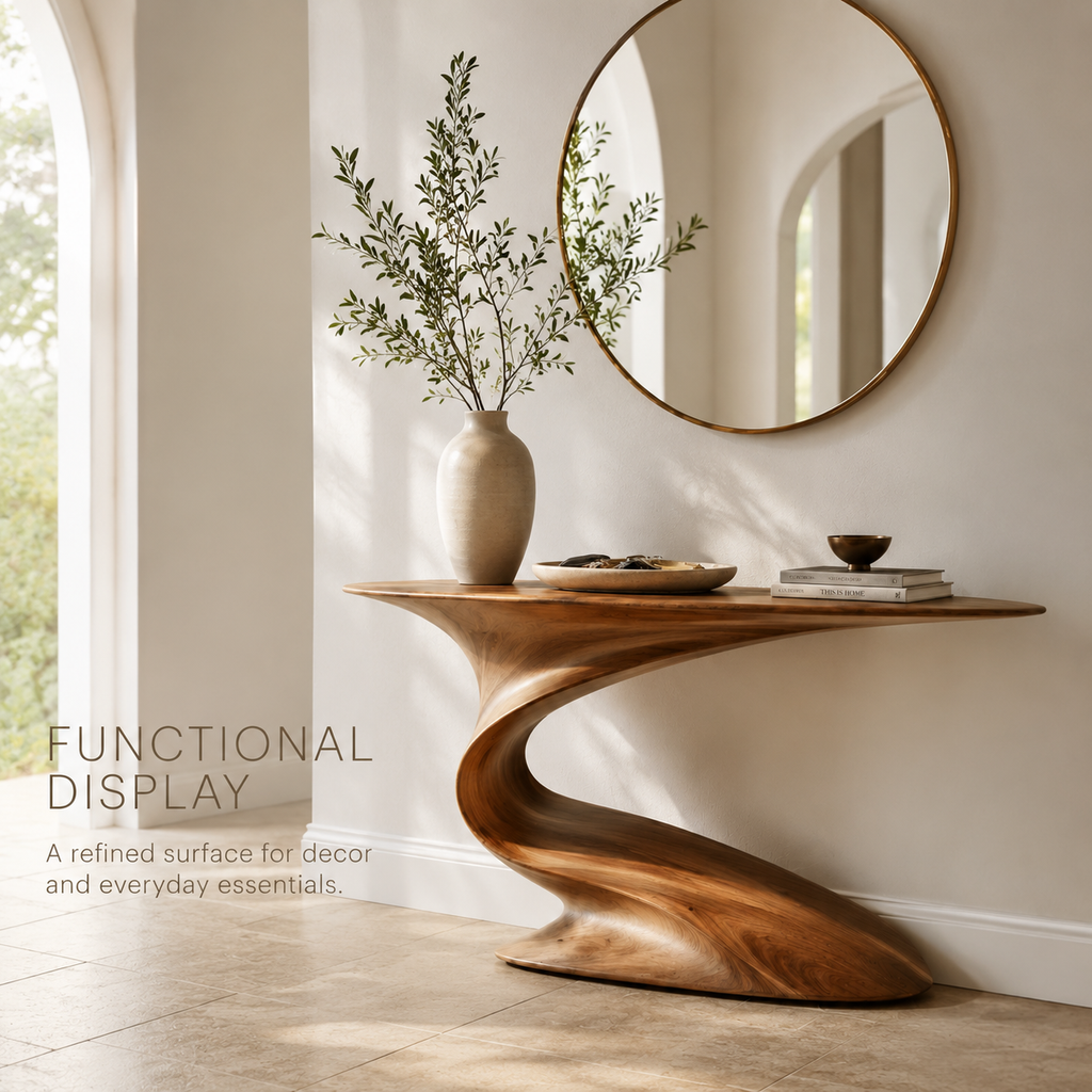 Dune Organic Wood Console Table - product image 07