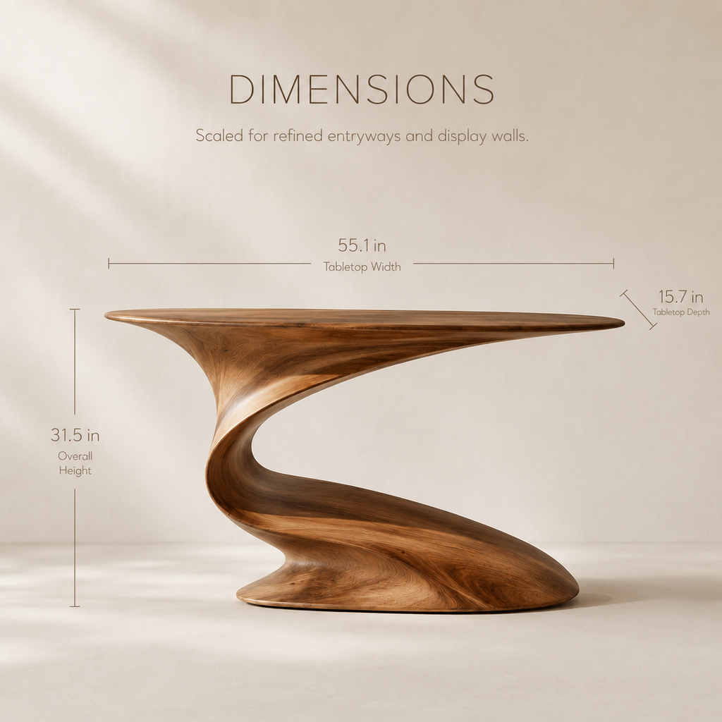 Dune Organic Wood Console Table - product image 08