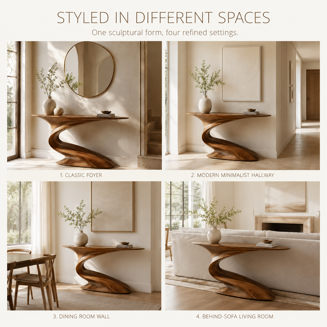Dune Organic Wood Console Table - product image 11