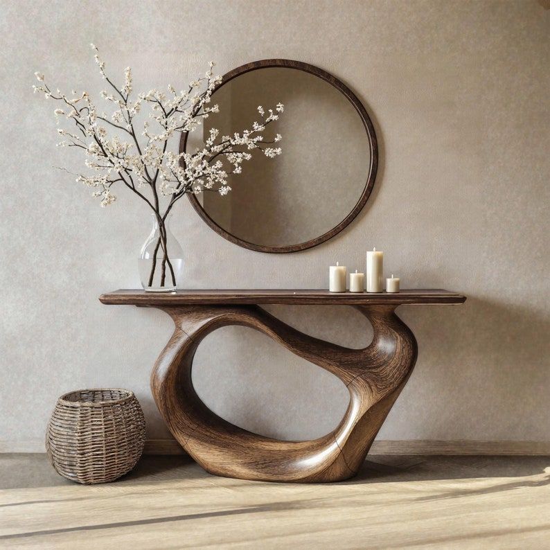 Aurelle Sculptural Console Table - main view
