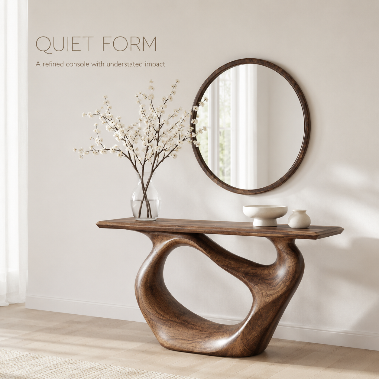 Aurelle Sculptural Console Table - product image 03