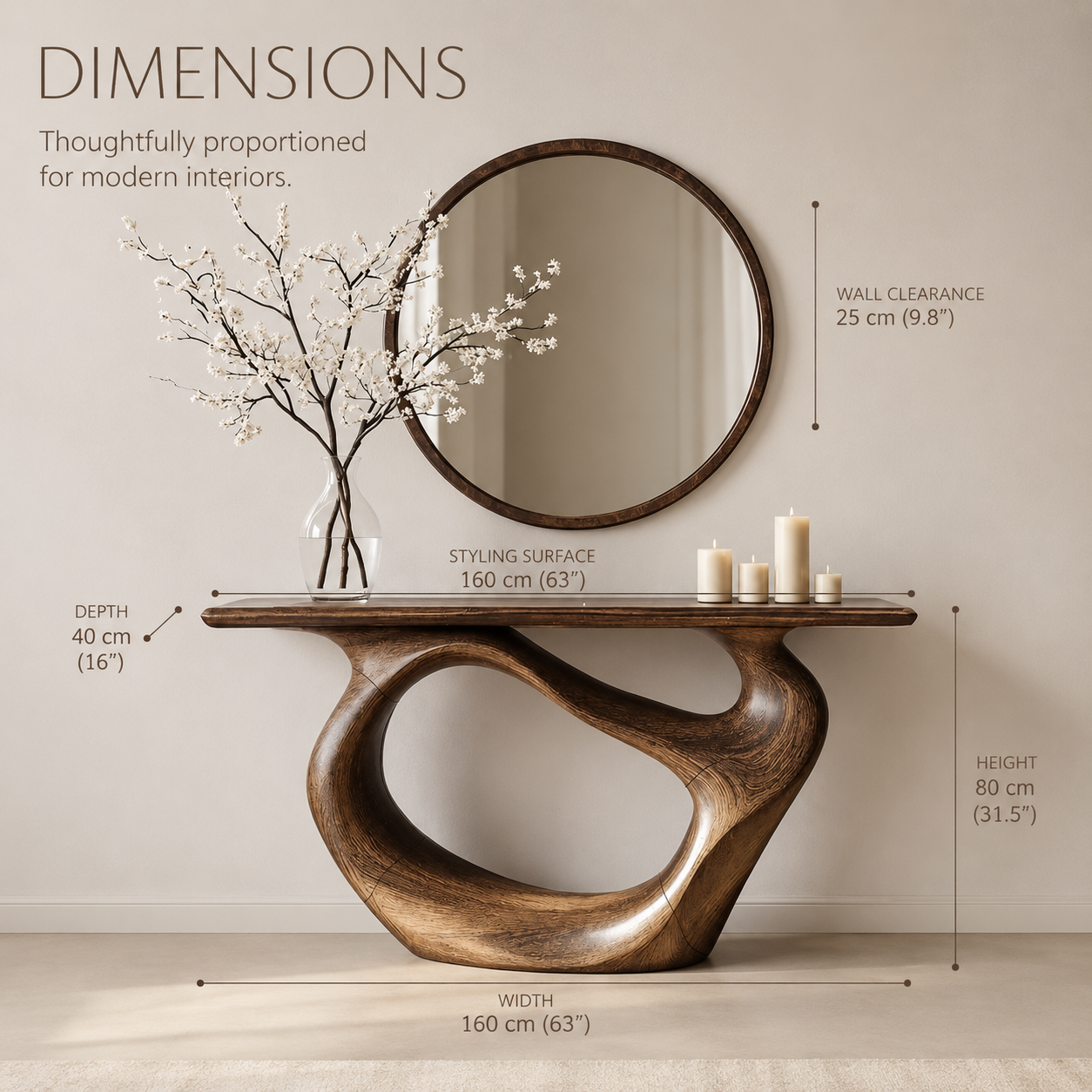 Aurelle Sculptural Console Table - product image 08