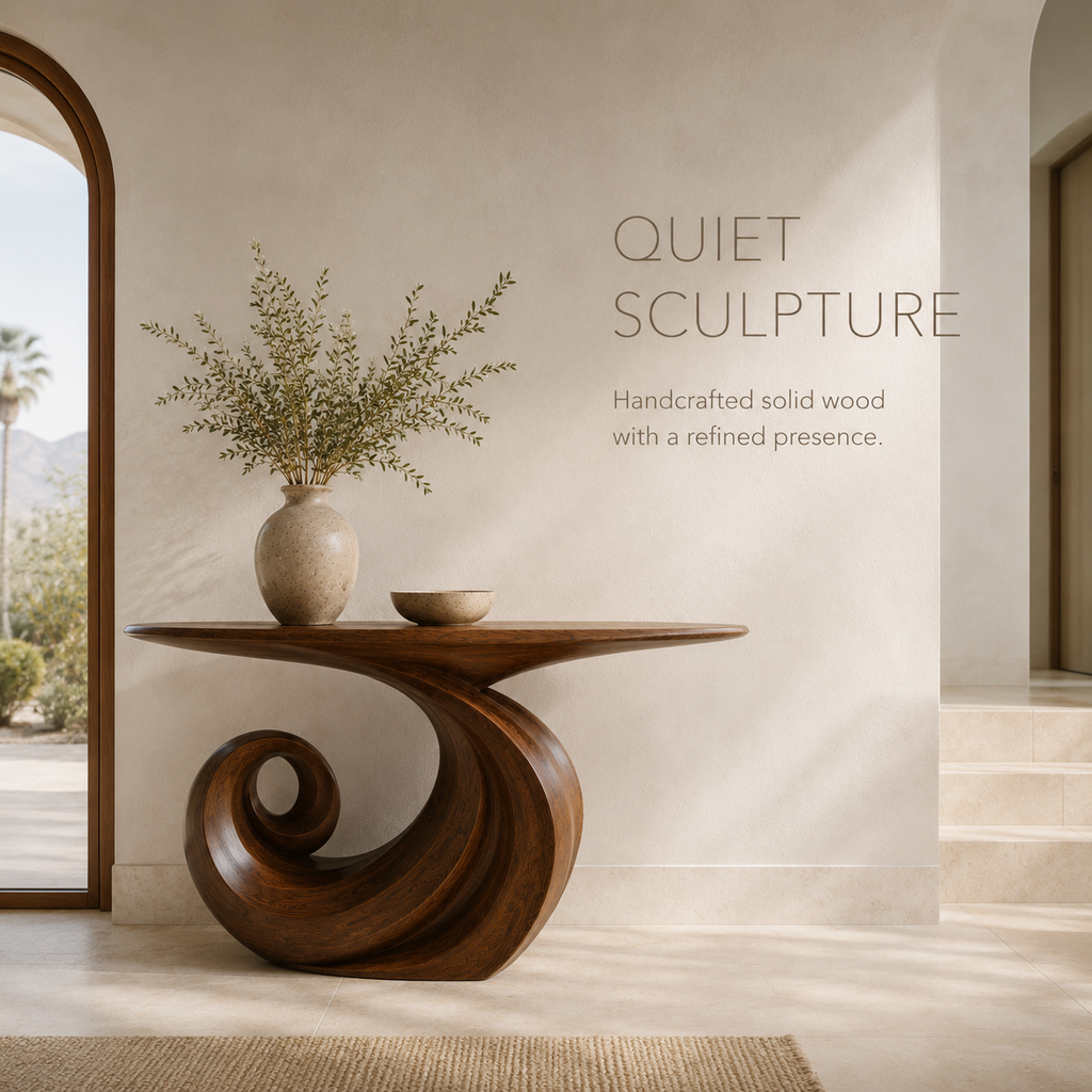 Soren Rounded Wood Console Table - product image 02
