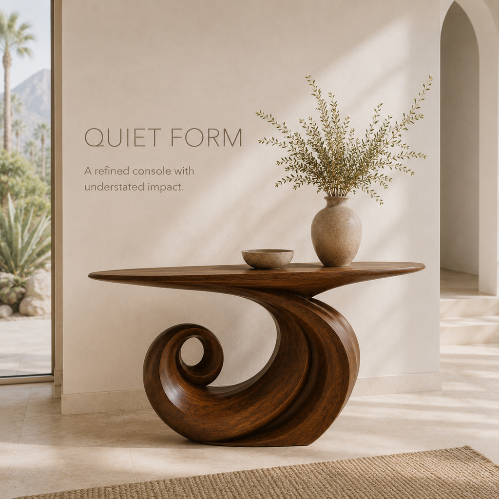 Soren Rounded Wood Console Table - product image 03