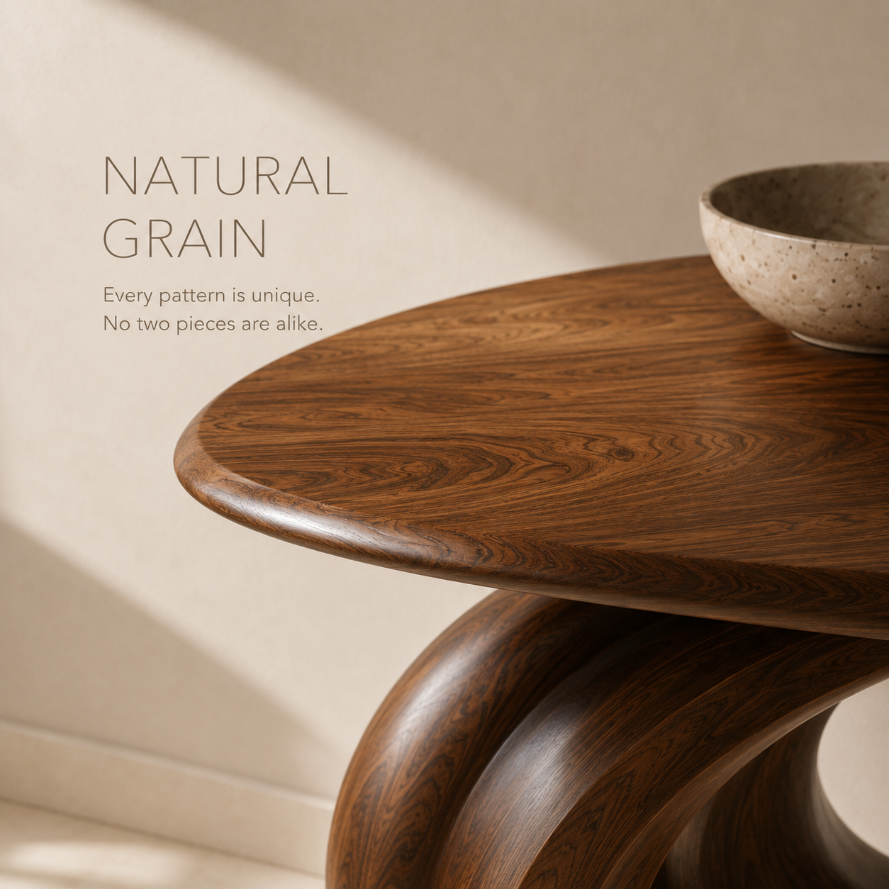 Soren Rounded Wood Console Table - product image 05