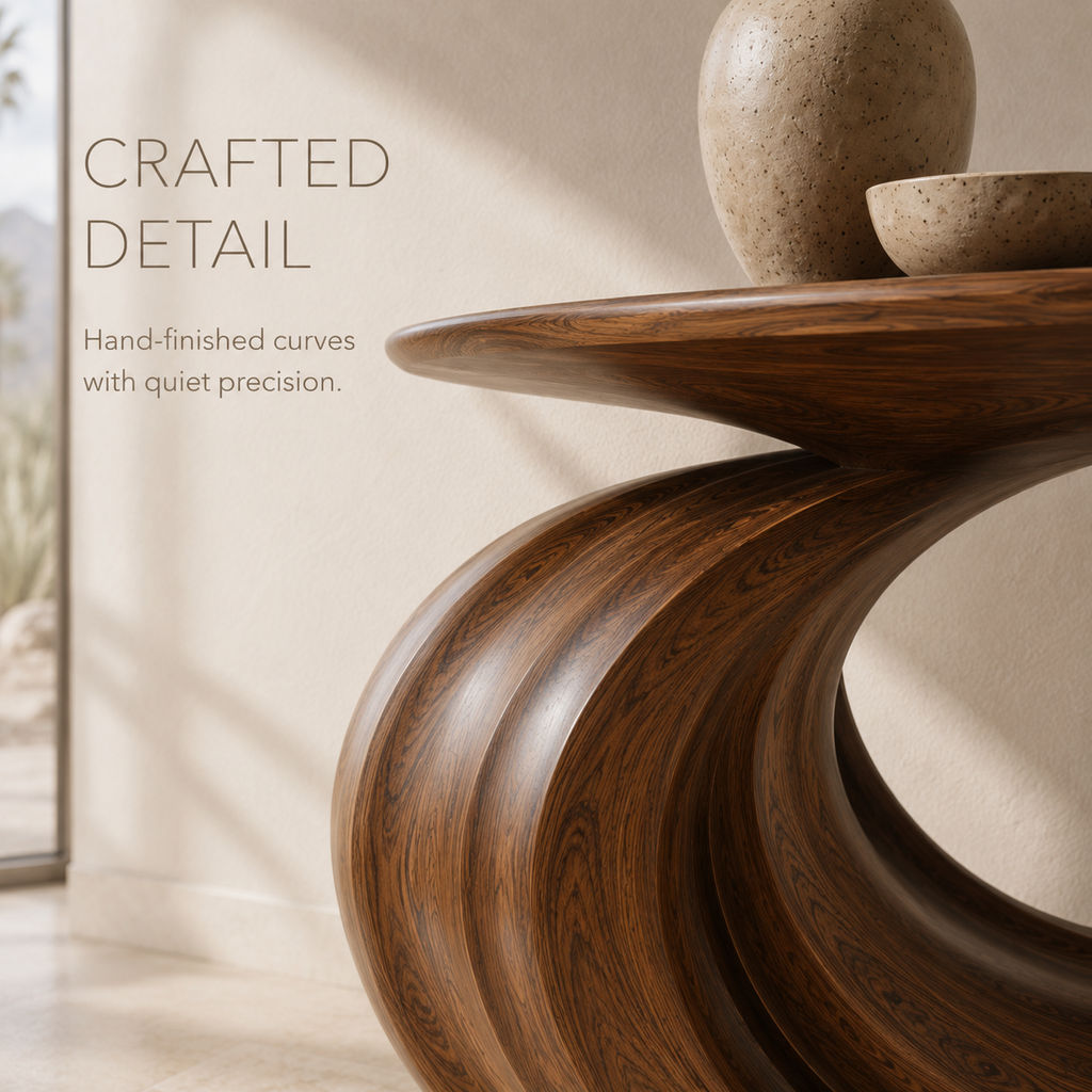 Soren Rounded Wood Console Table - product image 06