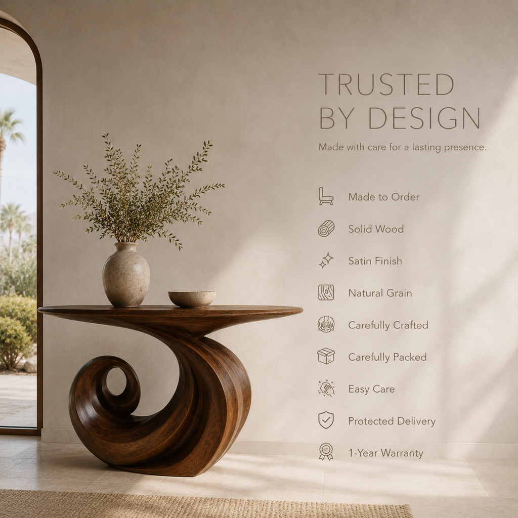 Soren Rounded Wood Console Table - product image 09