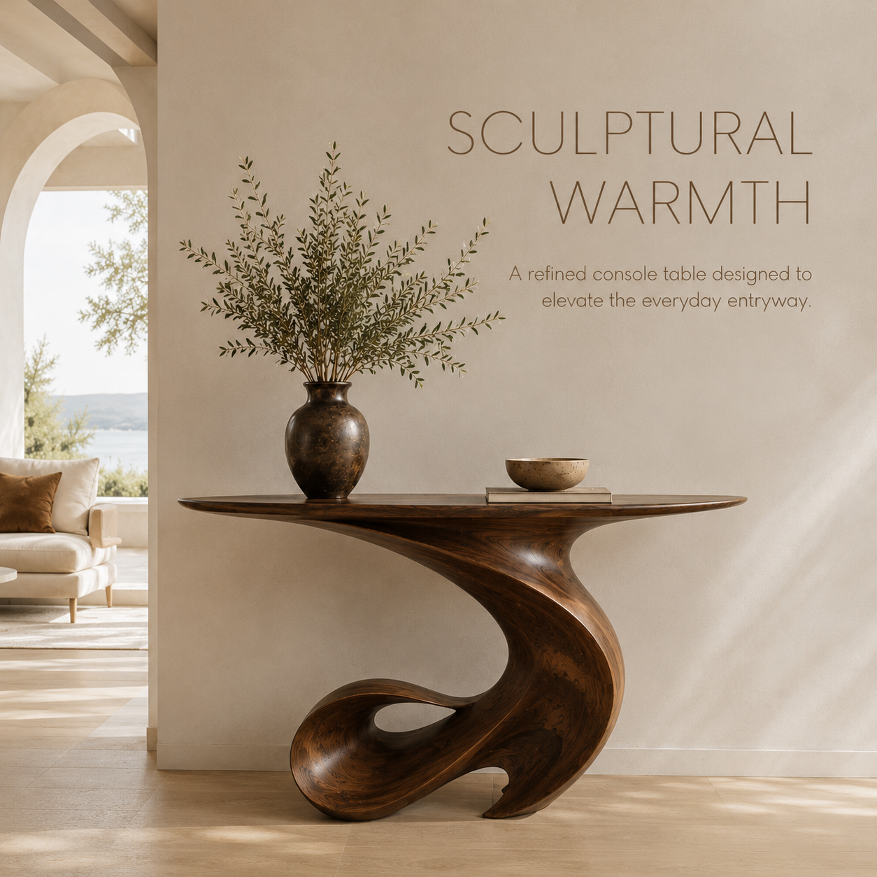 Brielle Sculpted Hall Console Table - product image 02