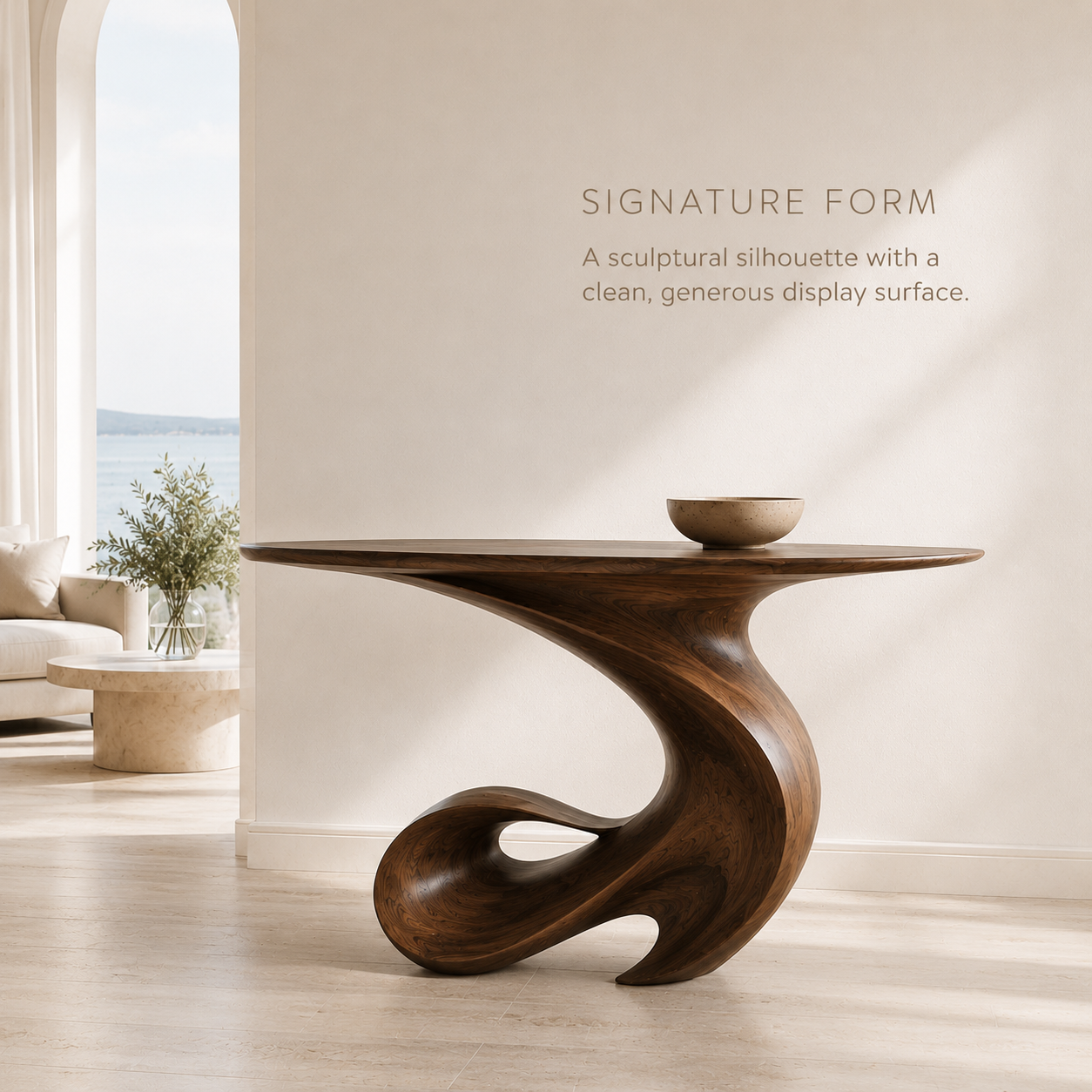 Brielle Sculpted Hall Console Table - product image 03