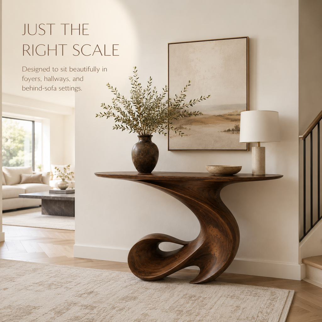 Brielle Sculpted Hall Console Table - product image 04