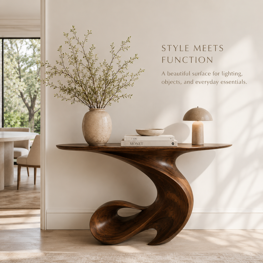 Brielle Sculpted Hall Console Table - product image 07
