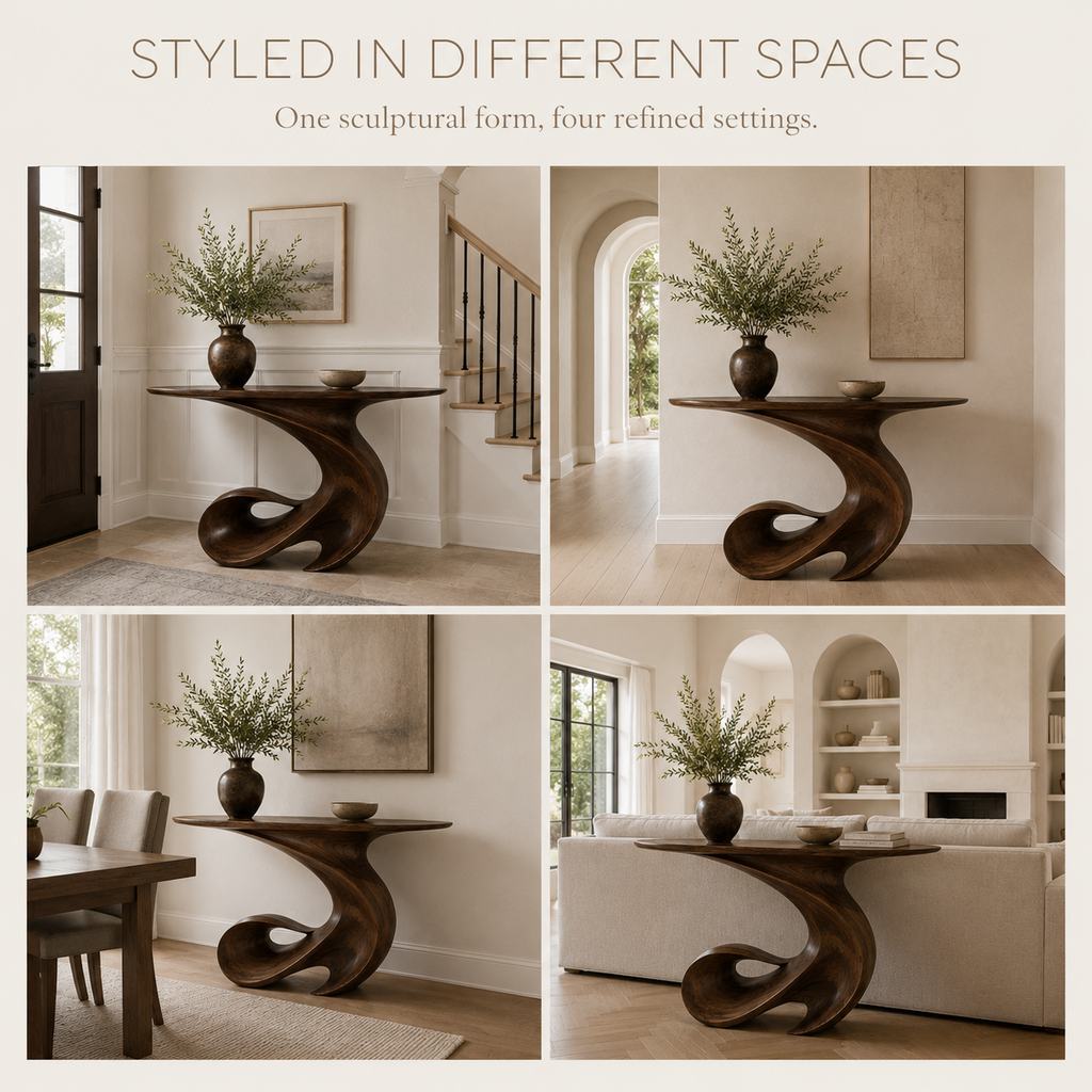 Brielle Sculpted Hall Console Table - product image 11