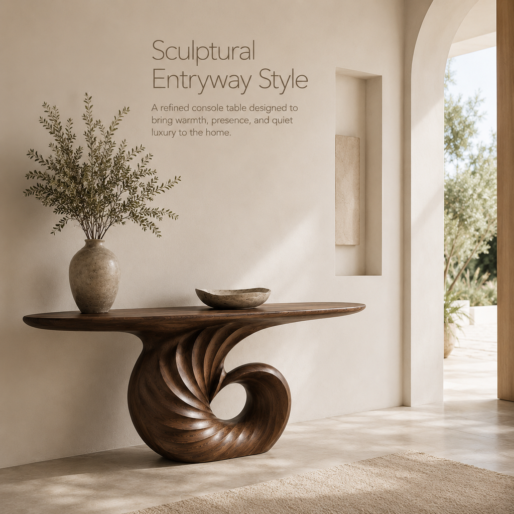 Selene Rounded Foyer Console Table - product image 02