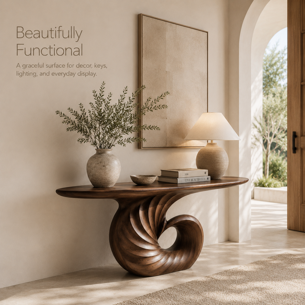 Selene Rounded Foyer Console Table - product image 07