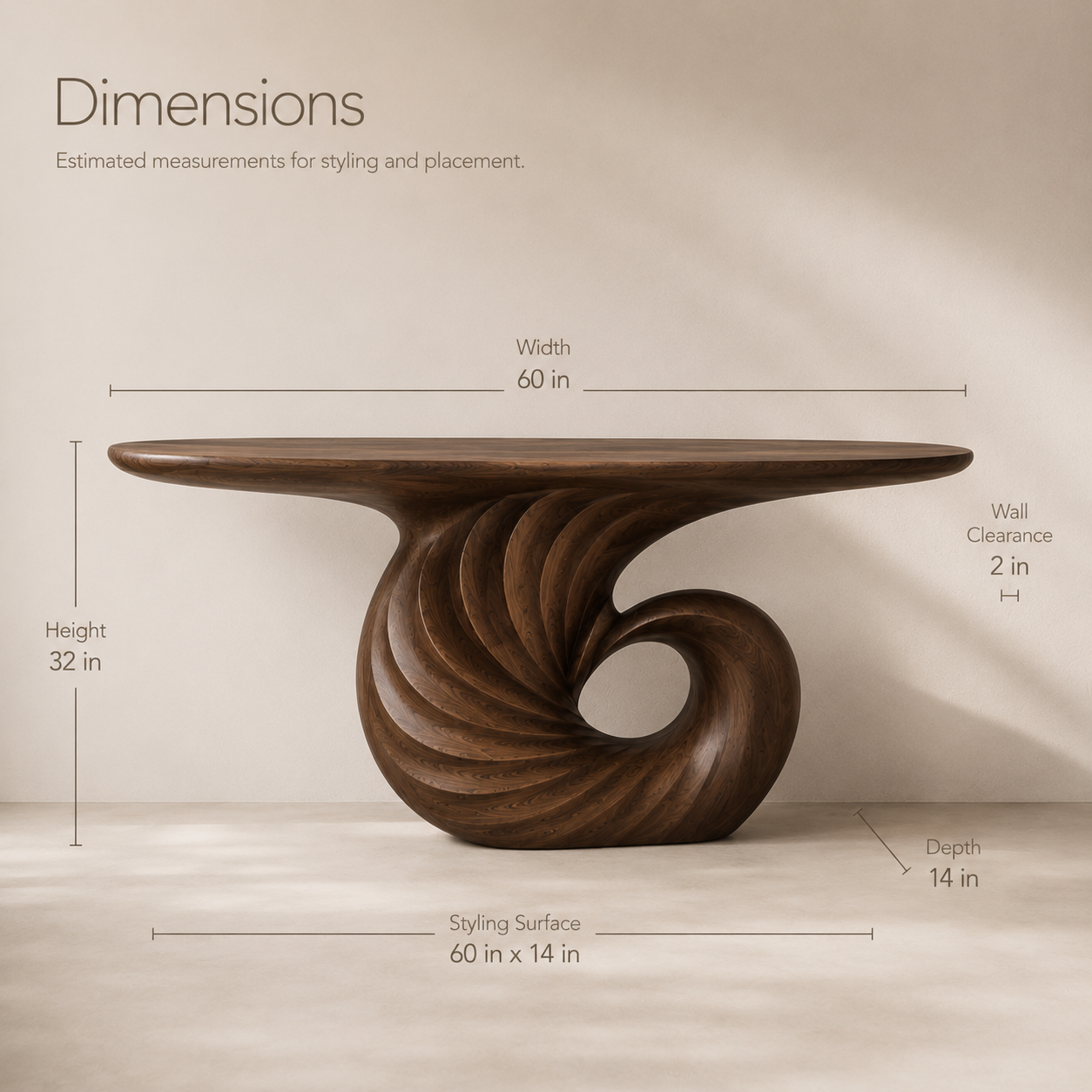 Selene Rounded Foyer Console Table - product image 08