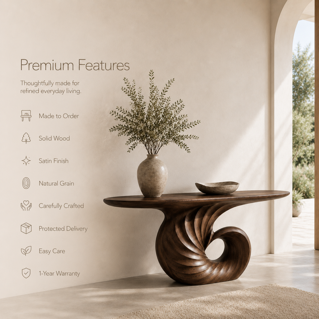 Selene Rounded Foyer Console Table - product image 09