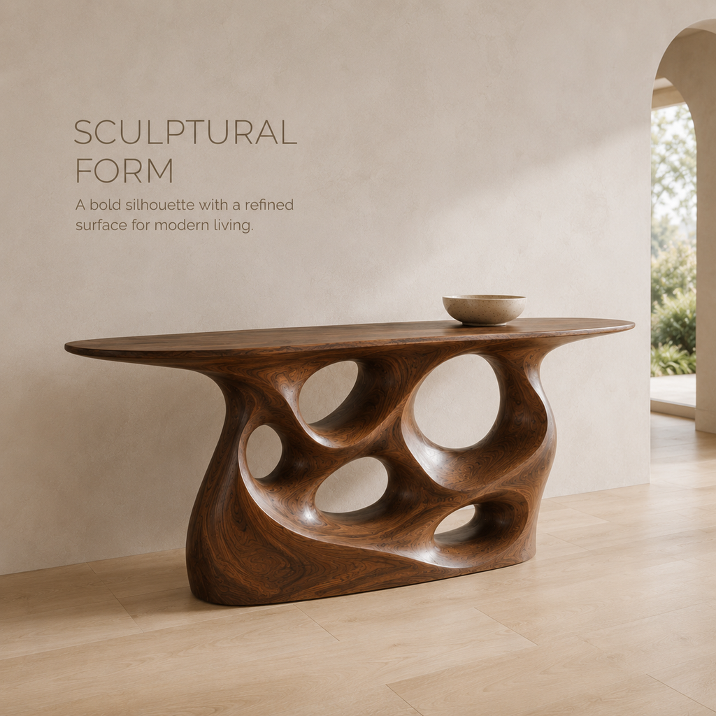 Mira Flow Wood Console Table - product image 03