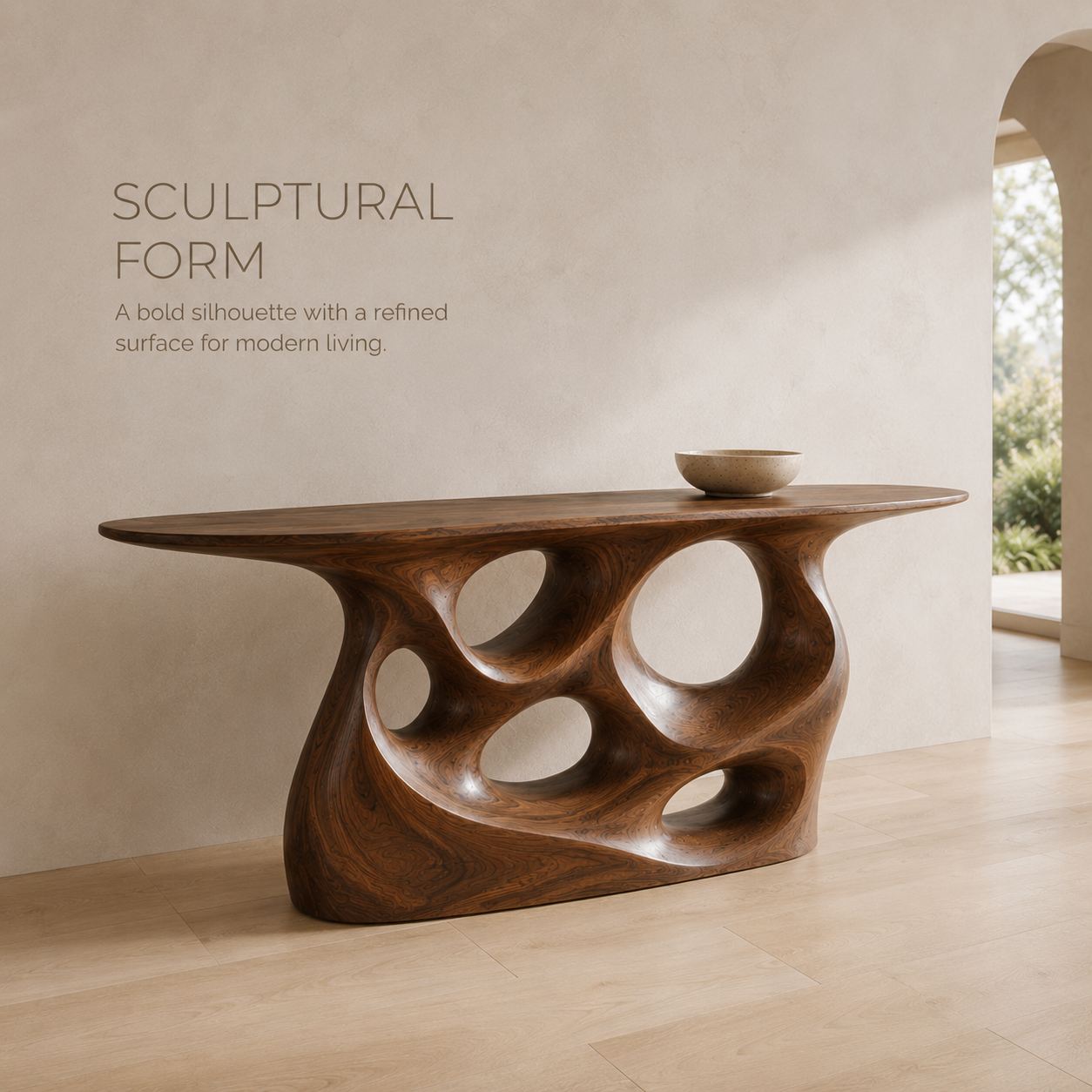 Mira Flow Wood Console Table - product image 03