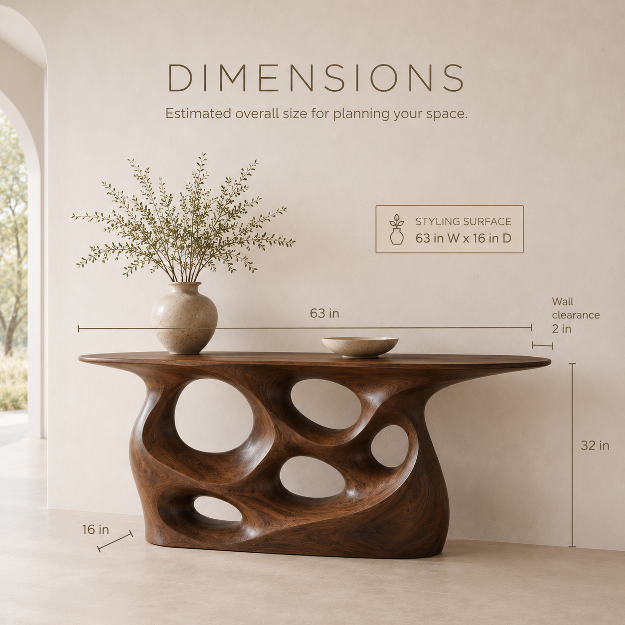 Mira Flow Wood Console Table - product image 08