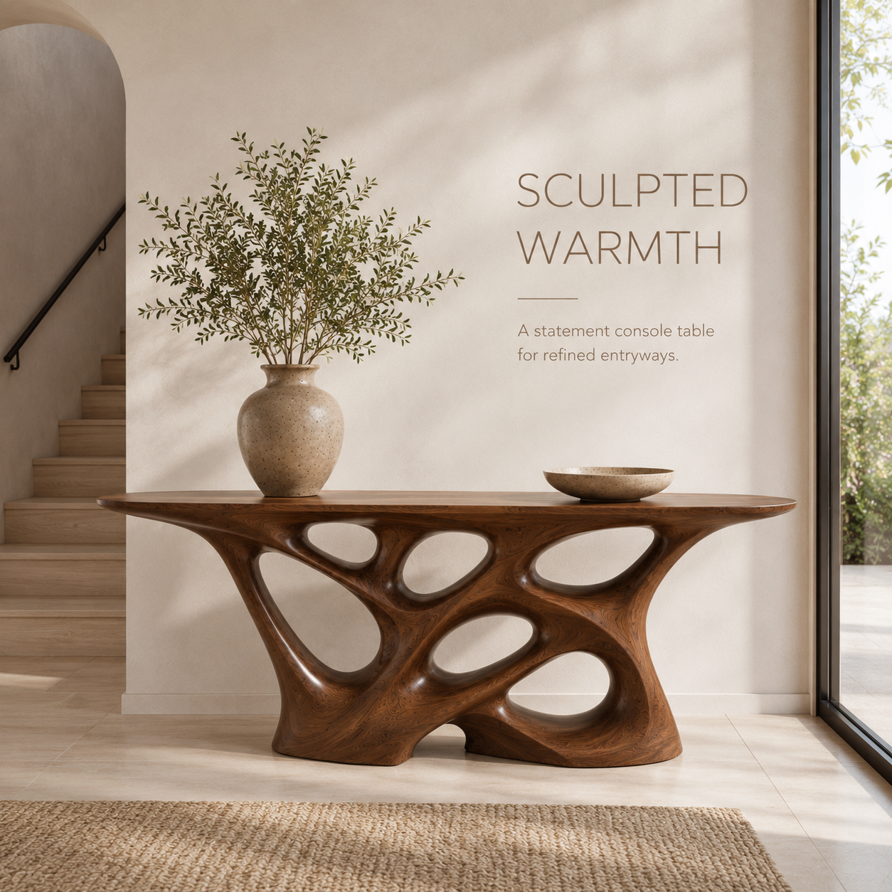 Vale Sculptural Entry Console Table - product image 02