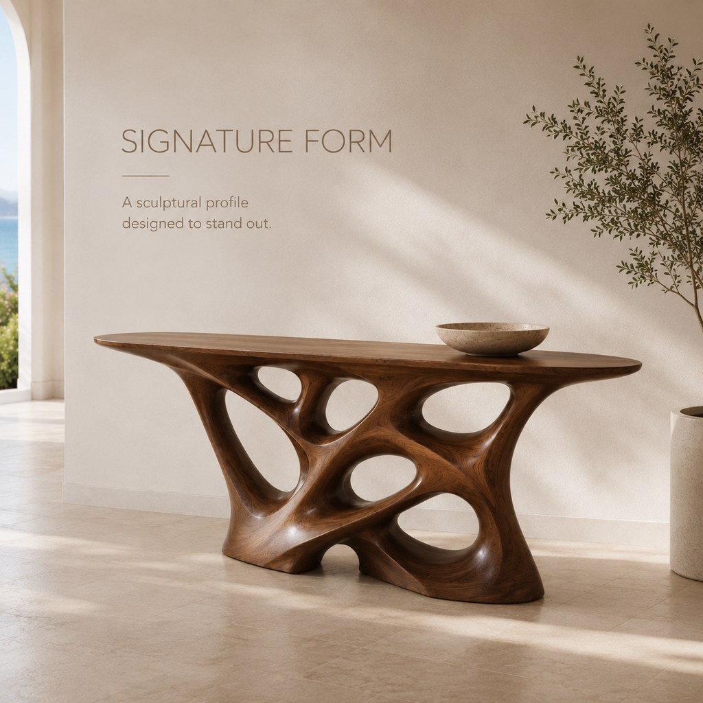 Vale Sculptural Entry Console Table - product image 03