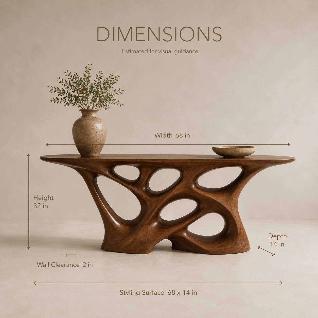 Vale Sculptural Entry Console Table - product image 08