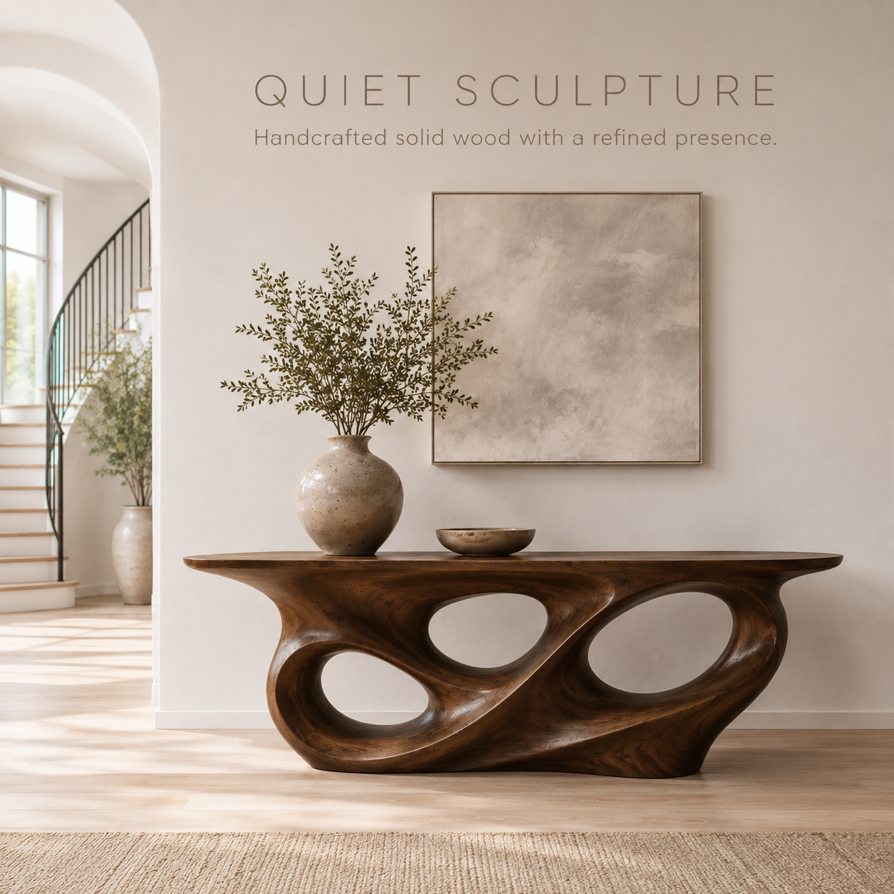 Celine Warm Modern Console Table - product image 02