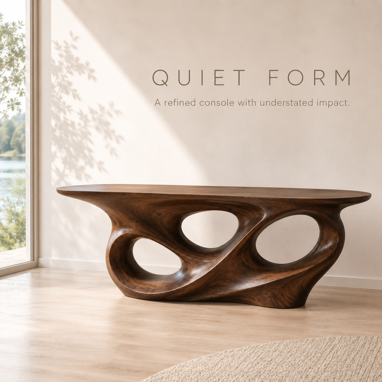 Celine Warm Modern Console Table - product image 03