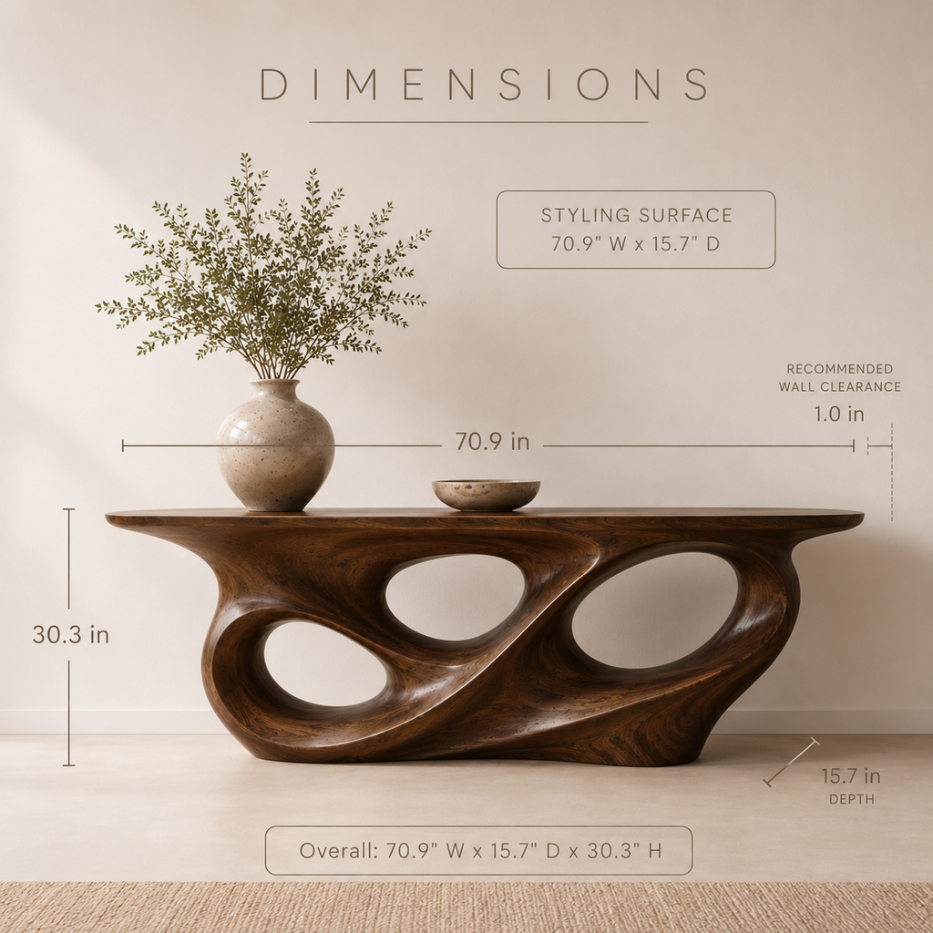 Celine Warm Modern Console Table - product image 08