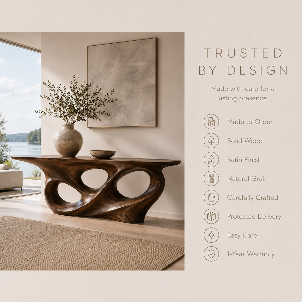 Celine Warm Modern Console Table - product image 09