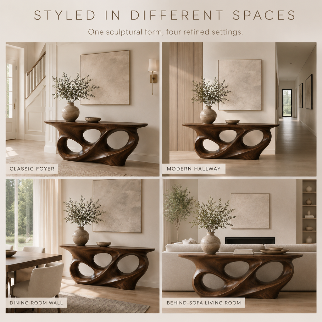 Celine Warm Modern Console Table - product image 10